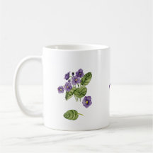 Lila violette botanische Tasse