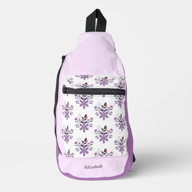 Lila violette Farbe in  Farbton, dezent Crossbody Bag (Vorderseite)