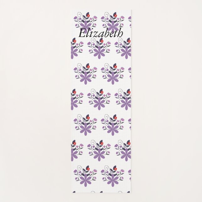 Lila violette Farbe in  Farbton, dezent Yogamatte (Vorderseite)