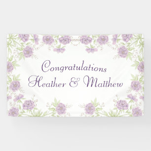 Lila violette Hochzeitsrose Banner