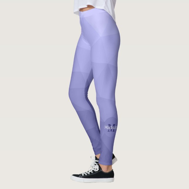 Lila violette Maschenöffnung Monogram Leggings (Links)