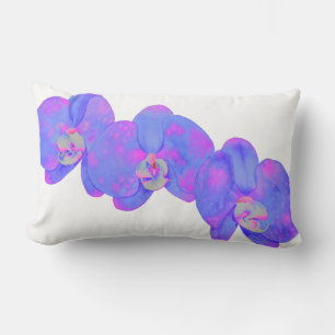 Lila violette Orchideenmalerei Lendenkissen