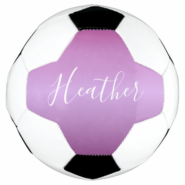 Lila Violette und benutzerdefiniertes weißes Skrip Fußball (Vorderseite)
