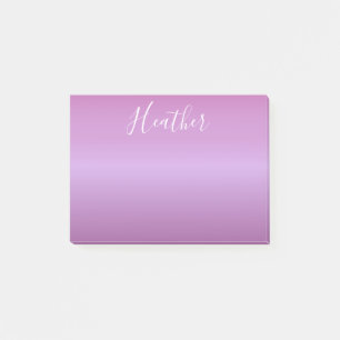 Lila Violette und benutzerdefiniertes weißes Skrip Post-it Klebezettel