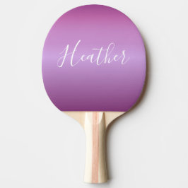 Lila Violette und benutzerdefiniertes weißes Skrip Tischtennis Schläger