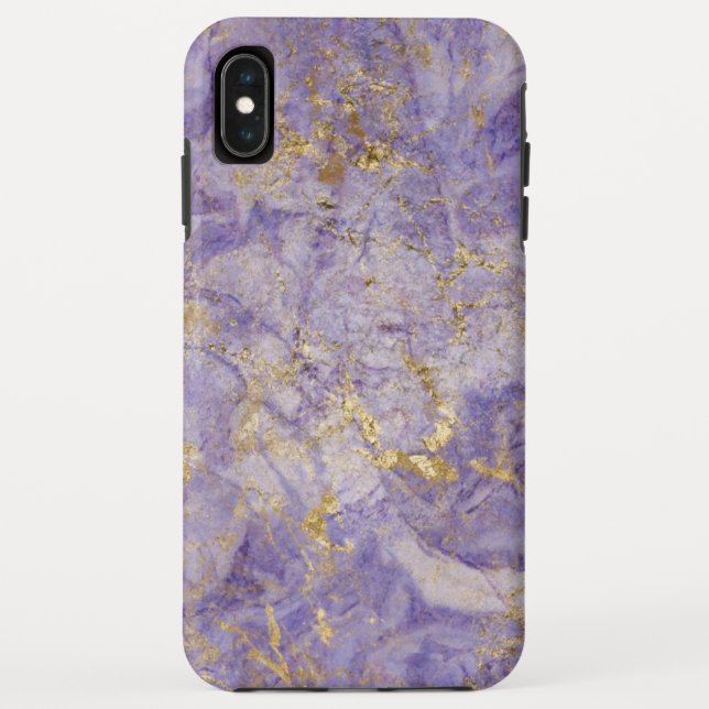 Lila violetter Goldmarmor Case-Mate iPhone Hülle (Rückseite)