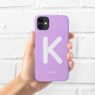 Lila violetter Monogramm-Handyhülle Case-Mate iPhone Hülle