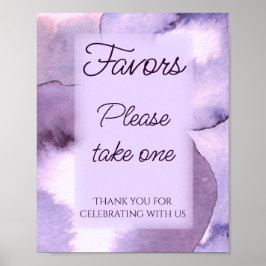 Lila Violettfavoriten, bitte nehmen Sie eine Poster