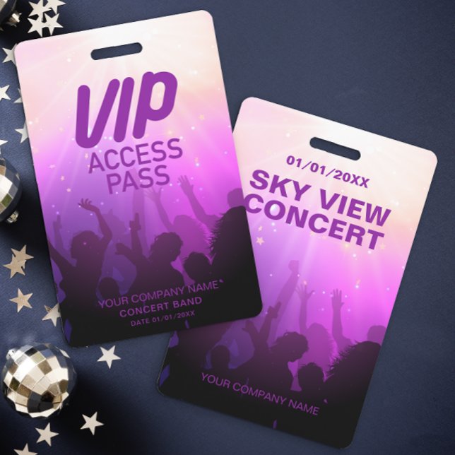 Lila VIP All Access Concept Abzeichen Ausweis (Von Creator hochgeladen)