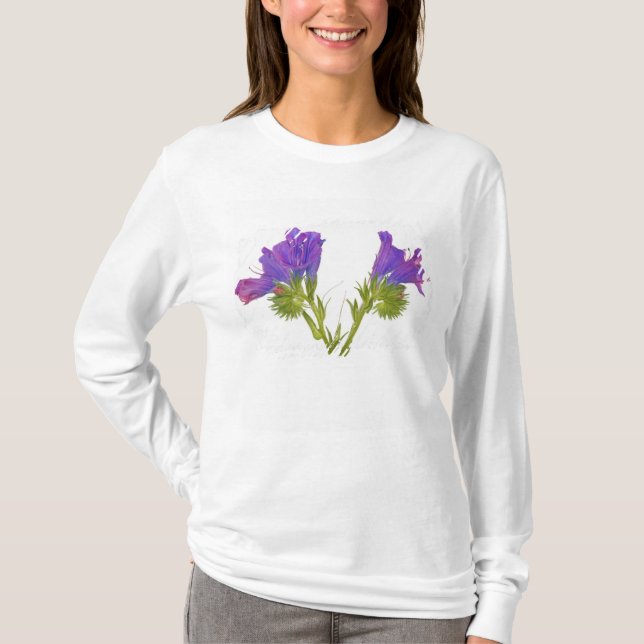 Lila Vipern Bugloss (Echium plantagineum) T-Shirt (Vorderseite)