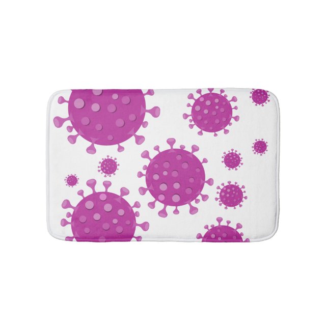 Lila Viruspartikel Badematte (Vorderseite)