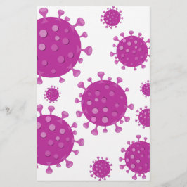 Lila Viruspartikel Briefpapier