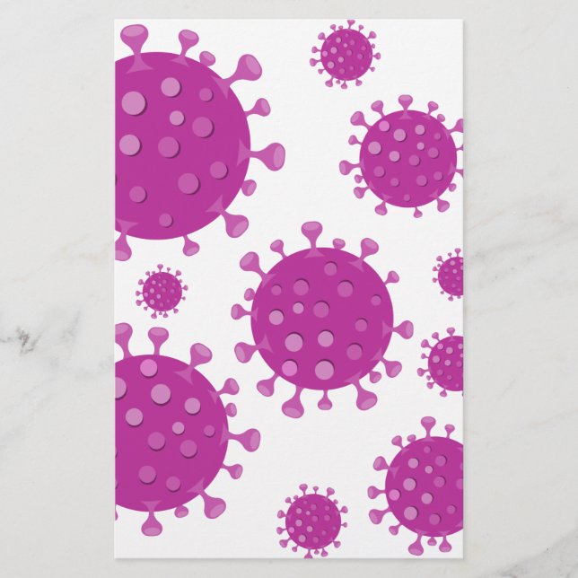 Lila Viruspartikel Briefpapier (Vorderseite)