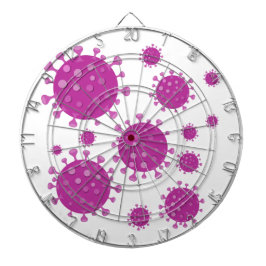 Lila Viruspartikel Dartscheibe