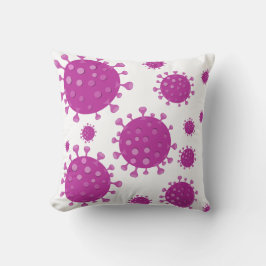 Lila Viruspartikel Kissen