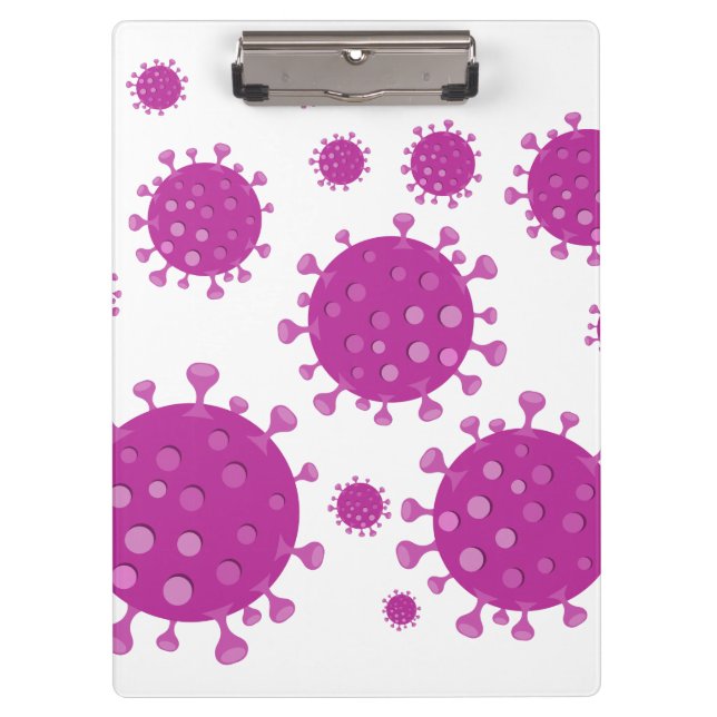 Lila Viruspartikel Klemmbrett (Vorderseite)