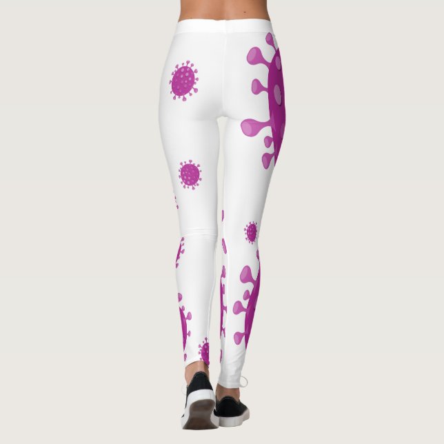 Lila Viruspartikel Leggings (Rückseite)