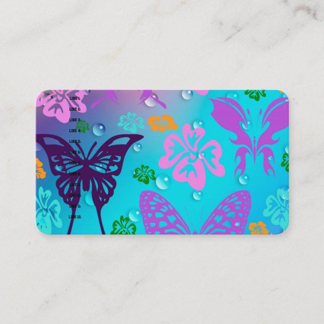 Lila Visitenkarte (Vorderseite)