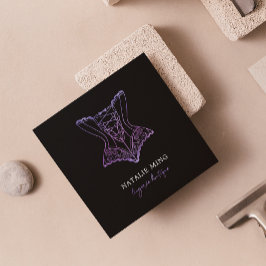 Lila Visitenkarte für das Logo "Lace Lingerie Bout