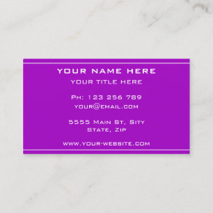 Lila Visitenkarte für Ihr eigenes Design anpassen