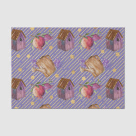 Lila Vogelhaus (Design 2 der Lila Serie) Seidenpapier