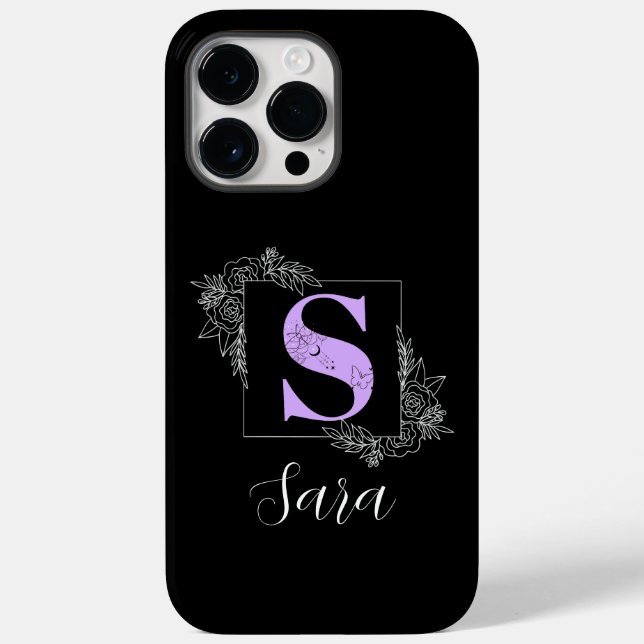 Lila Vollblutschmetterlingscreme - Letter S Case-Mate iPhone 14 Pro Max Hülle (Rückseite)