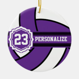Lila Volleyball | DIY Name and number Keramikornament