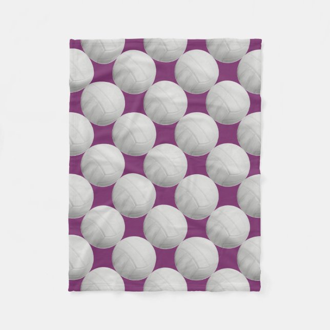 Lila Volleyball-Fleece-Decke Fleecedecke (Vorderseite)