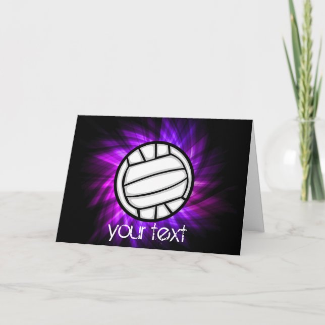 Lila Volleyball Karte (Vorderseite)