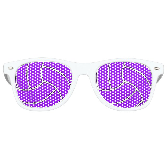 Lila Volleyball Party Shades Sonnenbrille (Vorderseite)
