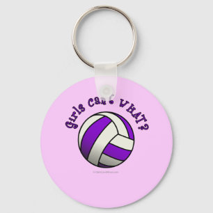 Lila Volleyball Schlüsselanhänger