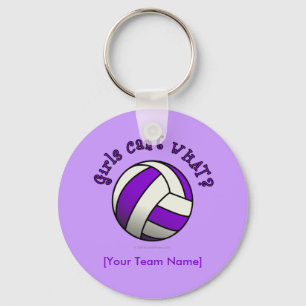 Lila Volleyball Schlüsselanhänger