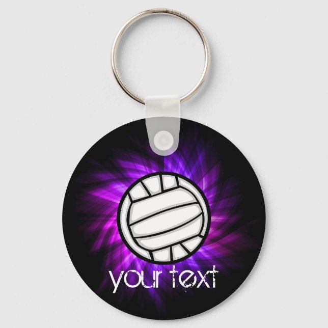 Lila Volleyball Schlüsselanhänger (Vorderseite)