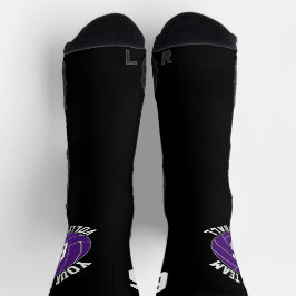 Lila Volleyball-Teamname und Spielernummer Socken