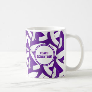 lila Volleyballmannschaftsfarben Trainingsgeschenk Kaffeetasse