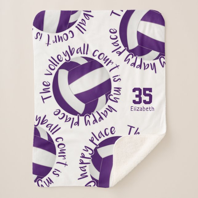lila Volleyballplatz Sherpadecke (Vorderseite)