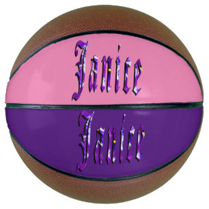 Lila, von Blumen entworfener Janice Name, Basketba Basketball