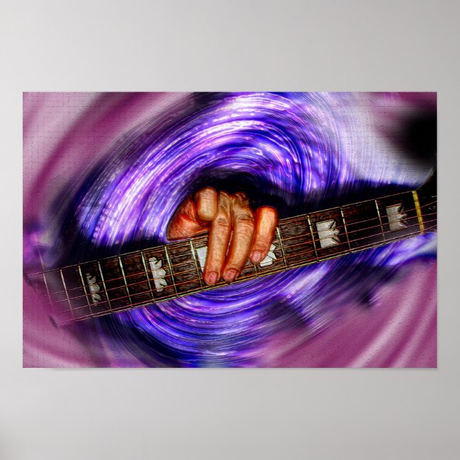 Lila Vortex Guitar Grip Poster (Vorne)