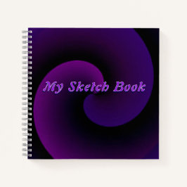 Lila Vortex Sketch Spiral Notebook Notizbuch