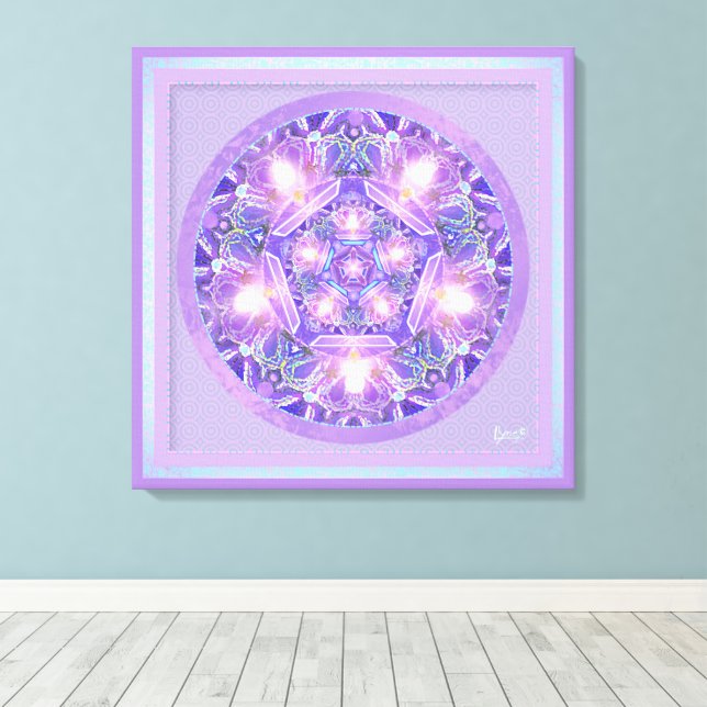 Lila W1 Leinwanddruck (Insitu (Holzboden))