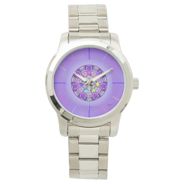 Lila W2 Armbanduhr (Vorderseite)