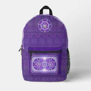 Lila W2 Bedruckter Rucksack