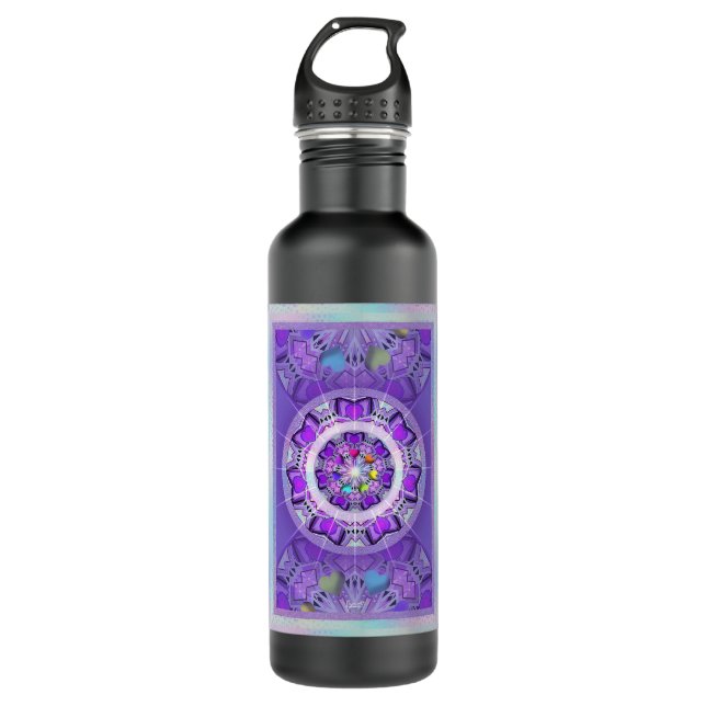 Lila W2 Edelstahlflasche (Vorderseite)