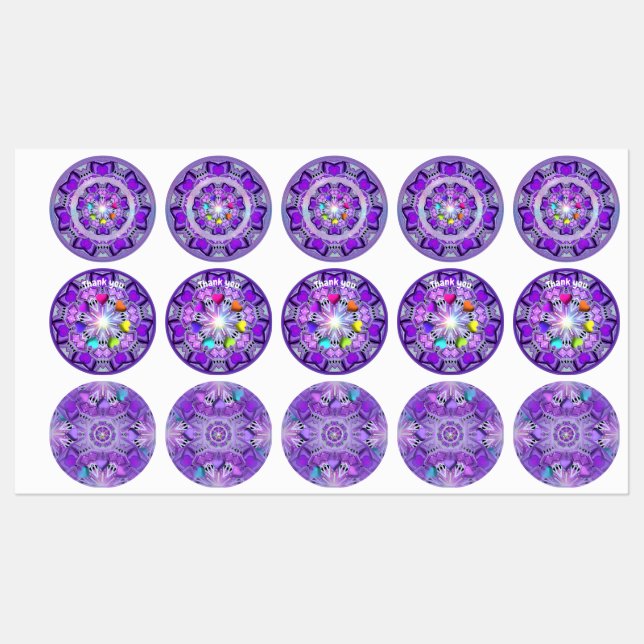 Lila W2 Etiketten (Blatt)