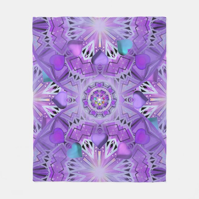 Lila W2 Fleecedecke (Vorderseite)