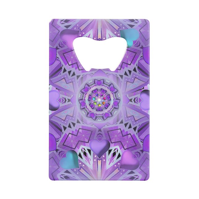 Lila W2 Geldbeutel Flaschenöffner (Vorderseite)