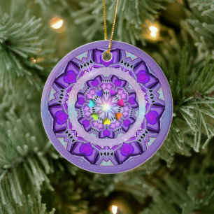 Lila W2 Keramik Ornament