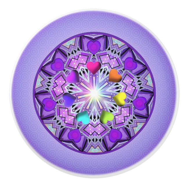 Lila W2 Keramikknauf (Vorderseite)