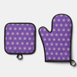 Lila W2 Ofenhandschuh & Topflappen-Set