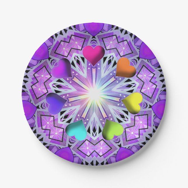 lila W2 Pappteller (Vorderseite)